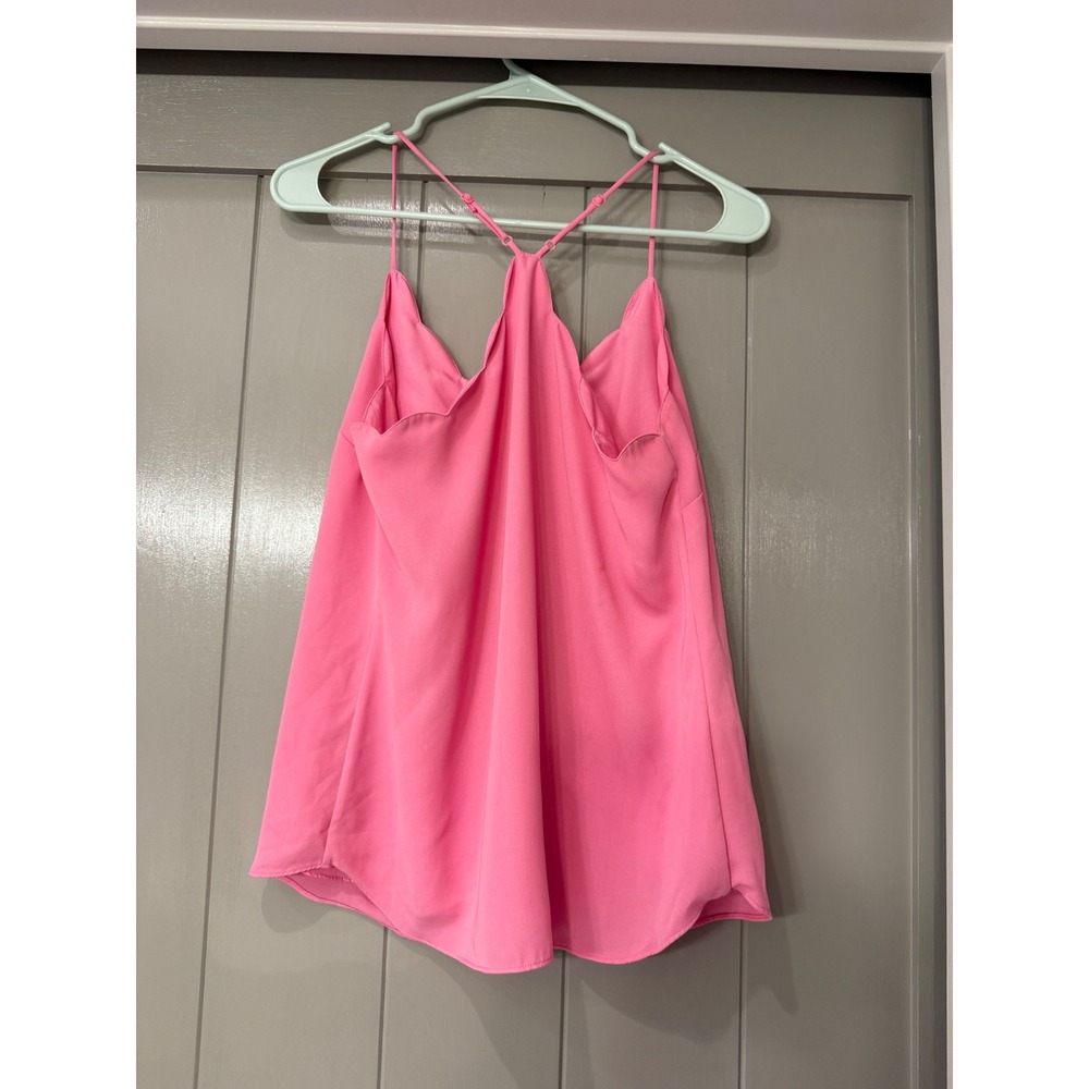 J.Crew Pink Scalloped V-Neck Racerback Camisole Tank Top Womens 4 - Picture 9 of 9